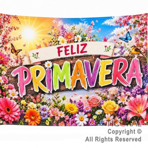 BANNER FELIZ DIA DE LA PRIMAVERA 1,80 X 1,20 MTS